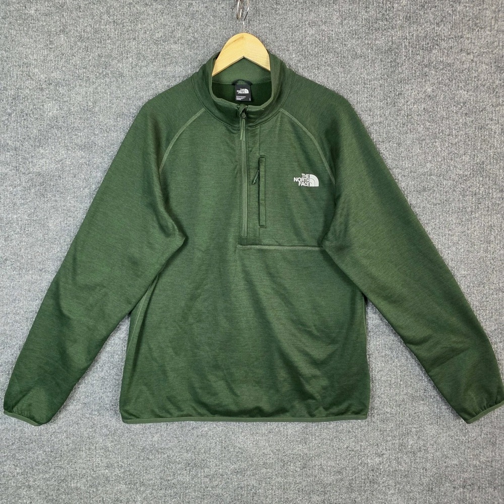 The North Face Canyonlands 1/2 Zip Fleece Pullover Men's L L Forest Green Jacket